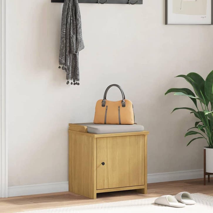 vidaXL Gangbankje SANDNES 45x40x50 cm massief grenenhout, Huis en Inrichting, Overige Huis en Inrichting, Nieuw, Verzenden