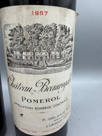 1957 Château Beauregard - Pomerol - 2 Flessen (0.75 liter), Nieuw