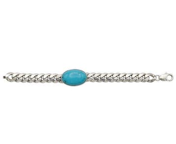 Armband Zilver - 35.00ct. tw. Turquoise - Turquoise armband, Nieuw