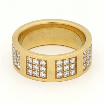 Ring - 18 karaat Geel goud Diamant (Natuurlijk) - Mémoire