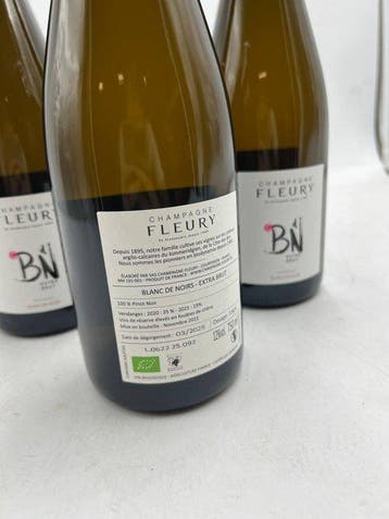 Fleury - Champagne Blanc de Noirs, Extra Brut - 3 Bouteille, Nieuw