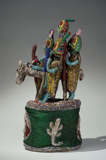 Een kralensculptuur - Yoruba - Nigeria (Zonder minimumprijs)