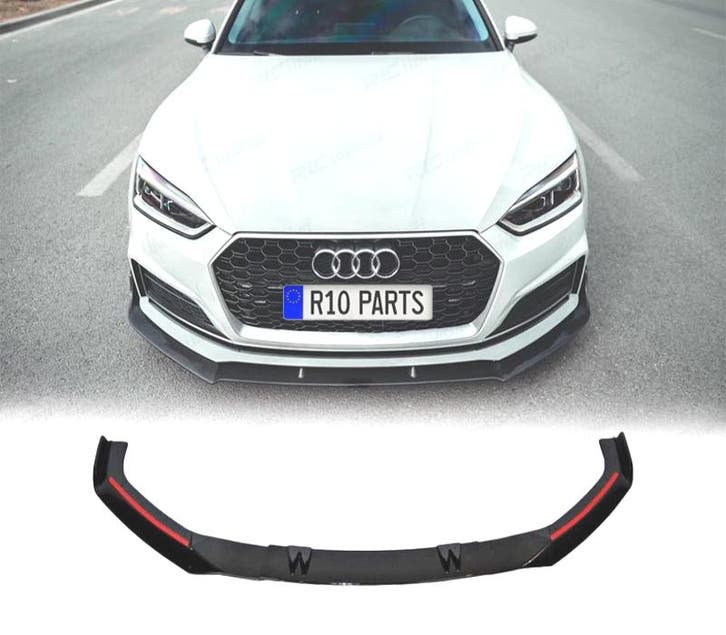 SPOILER LAME DE PARE-CHOCS AVANT AUDI A5 LOOK RS5 16-19 NOIR, Auto-onderdelen, Carrosserie, Verzenden