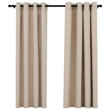 Lot 2 rideaux occultants beige 140x175cm - Retour client..., Verzenden