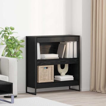 vidaXL Boekenkast 80 x 30 x 86,5 cm Bewerkt hout Zwart Eiken, Verzenden