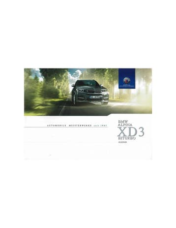 2014 BMW ALPINA XD3 BITURBO ALLRAD BROCHURE DUITS