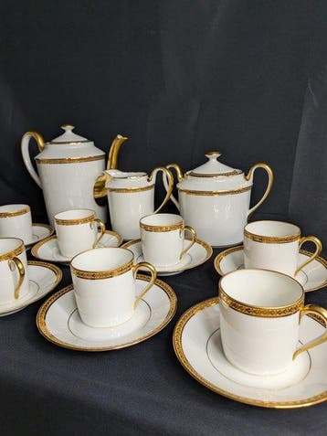 Limoges - Lafarge - Service à thé et café (27) - Porcelaine,
