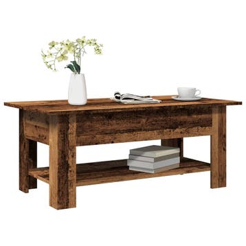 vidaXL Salontafel 102x55x42 cm bewerkt hout oud houtkleurig, Verzenden