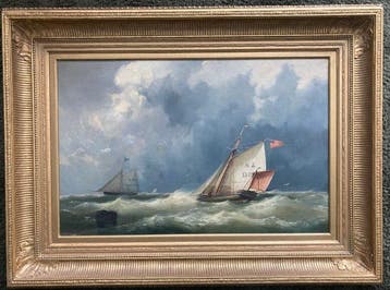 J. H. B. Koekkoek (1840-1912) - Zeilboten op volle zee