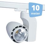 *TIP*  LED railverlichting vento wit 10 spots + 10m rails, Ophalen of Verzenden, Nieuw