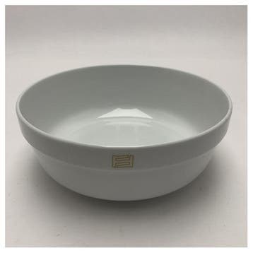 Bieden: Ferretti Ceramic Salad Bowl 21cm Ocher  Durable Ma, Ophalen of Verzenden, Nieuw