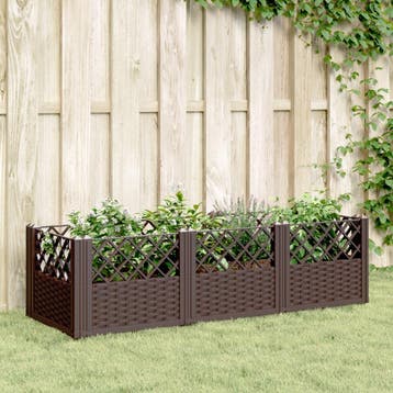 vidaXL Plantenbak met pinnen 123,5x43,5x43,5 cm polypropeen, Verzenden
