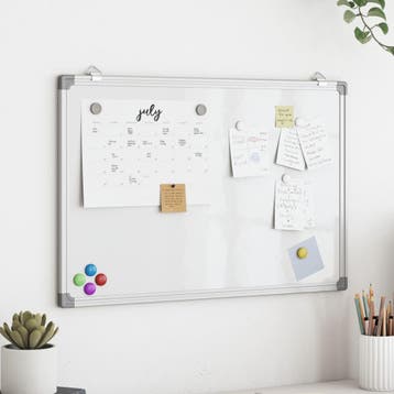 vidaXL Whiteboard magnetisch 80x60x1,7 cm aluminium, Verzenden