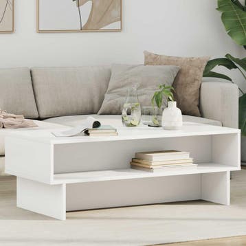 vidaXL Salontafel Wit 100 x 46 x 35 cm Bewerkt hout, Verzenden, Nieuw