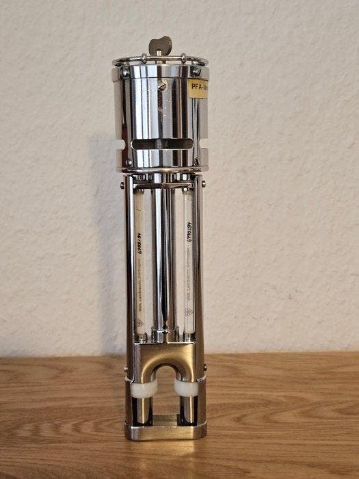 Thermometer - Messing - RARITEIT: Aspirations-Psychrometer, Antiek en Kunst, Curiosa en Brocante