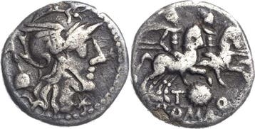 Denar 126 v Chr, Roemische Republik T Quinctius Flamininu..., Verzenden