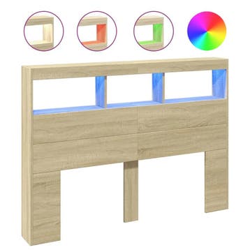 Hoofdbord Sonoma Eiken | Retour Deal | Sla je slag, Huis en Inrichting, Slaapkamer | Bedden, Overige kleuren, Verzenden, Tweepersoons