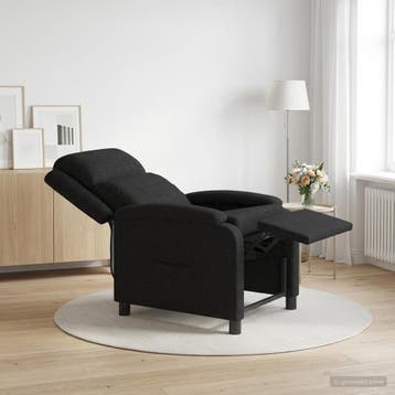 vidaXL Recliner Zwart Stof, Verzenden, Nieuw