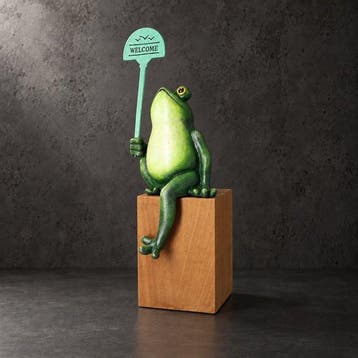 Beeldje - A welcoming frog - IJzer