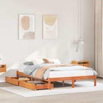 vidaXL Bed met matras massief grenenhout wasbruin 140x190 cm, Huis en Inrichting, Verzenden, Nieuw