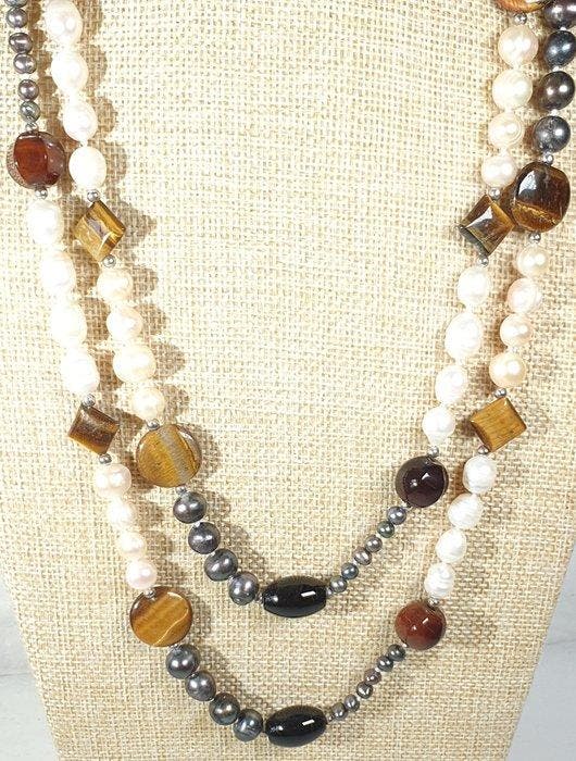 Natuurlijke zoetwaterparels - symbool van zuiverheid - onyx,, Collections, Minéraux & Fossiles