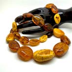 Natuurlijke Baltische amber halsketting met één hele steen,