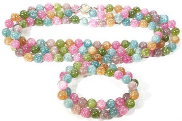 Agate bleu, rose, vert et vison - Harmonisez de manière