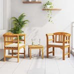vidaXL Tuinrozen loungeset met kussen 3 pcs Massief Acacia, Tuin en Terras, Verzenden, Nieuw, Loungeset