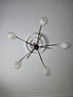 Plafondlamp - Messing, Glas, Metaal, Antiek en Kunst
