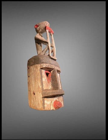 Uitzonderlijk Dogon-masker - masker van een aap die maïs eet