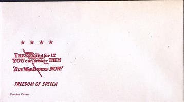 Amerikaanse envelop WWII (lijst optie), Verzenden
