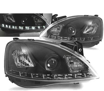 Phares Pour Opel Corsa C 00-06 Led Daylight Noir, Verzenden, Nieuw