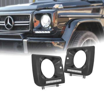 KIT FEUX DIURNES AVANT MERCEDES W461 W463 01-12 DRL LED- NOI, Verzenden