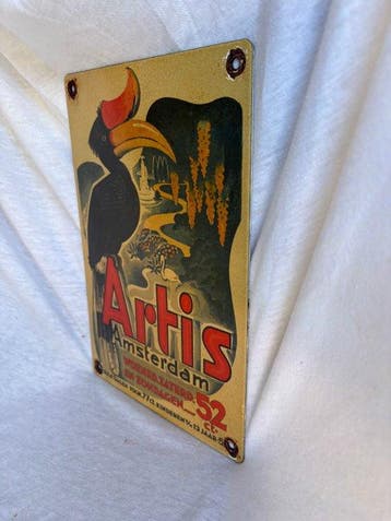 Artis Amsterdam – Historisch Emaille Reclamebord met
