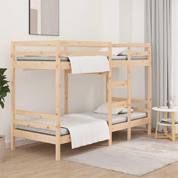 vidaXL Stapelbedframe zonder matras massief grenenhout, Verzenden, Nieuw