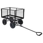vidaXL Tuinwagen 350 kg zwart, Doe-het-zelf en Bouw, Verzenden, Nieuw