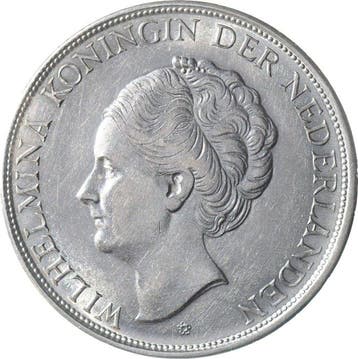 Nederland. Wilhelmina. 2 1/2 Gulden 1943 Palmboom Denver