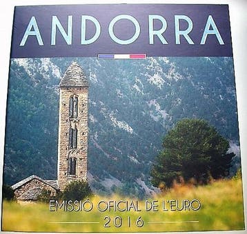 3,88 Euro, munten set 1 Cent 2 Euro (8 Muenz 2016 Andorra, Verzenden