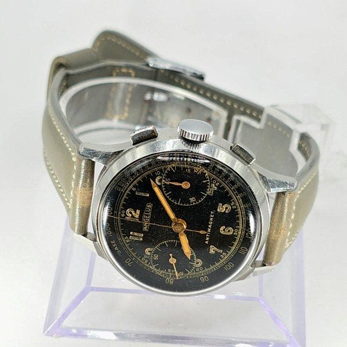ANGELUS - Flieger Chronograph - Eigenkaliber Angelus 215, Handtassen en Accessoires, Horloges | Heren
