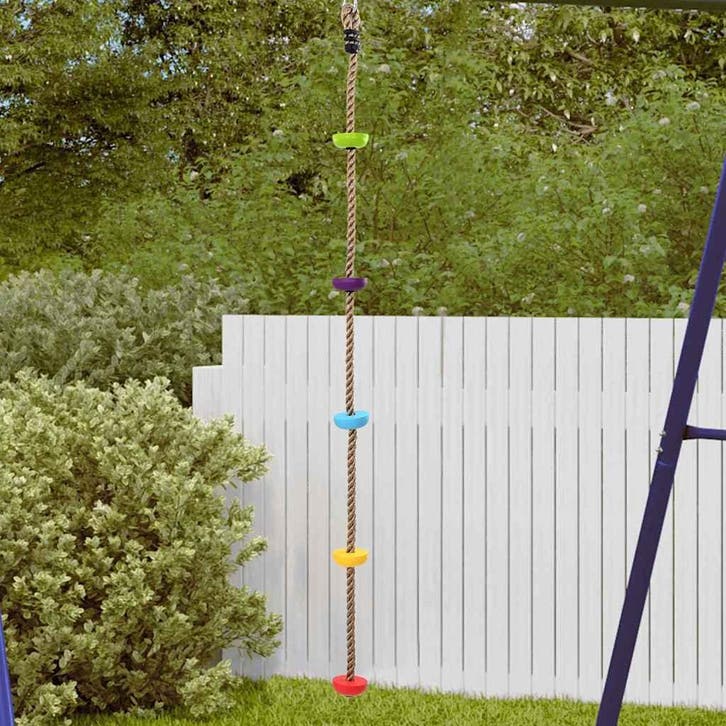 vidaXL Klimtouw Multikleur 10,5 x 10,5 x 201 cm Polyester, Kinderen en Baby's, Speelgoed | Buiten | Speeltoestellen, Nieuw, Verzenden