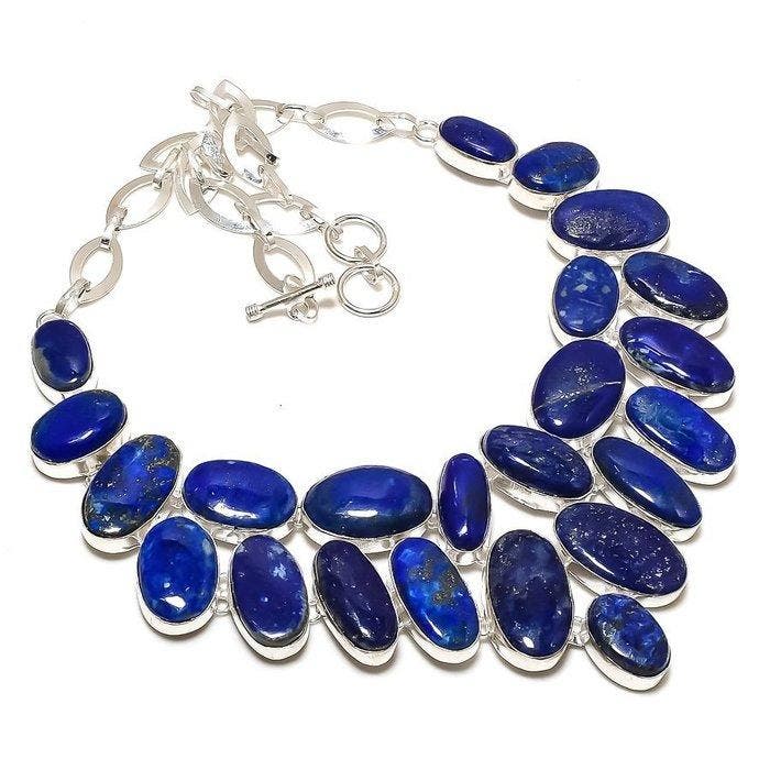 Lapis lazuli - Lapis Lazuli collier vintage - Halsketting -, Collections, Minéraux & Fossiles
