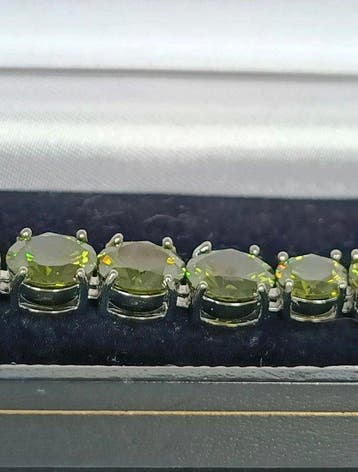 Sans prix de réserve - Bracelet Argent Péridot - Argent, Bijoux, Sacs & Beauté, Bijoux anciens