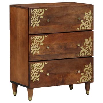 vidaXL Dressoir Bruin 60 x 33 x 75 cm Massief Mango Hout, Verzenden