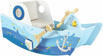 Hape Schommelboot Hout | Retour Deal | 47% Korting!, Verzenden, Zo goed als nieuw, Rij- of Hobbelspeelgoed