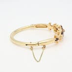 Armband - 10 kt. Geel goud Granaat - Granaat, Nieuw