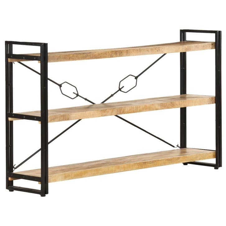 vidaXL Boekenkast met 3 schappen 140x30x80 cm massief, Huis en Inrichting, Kasten | Boekenkasten, Nieuw, Verzenden