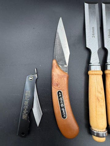 Werkgereedschap Vintage - Japanse houtsnijgereedschappen
