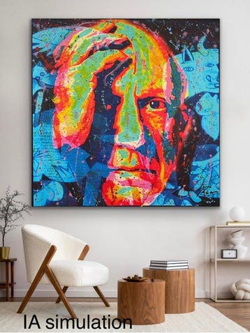 Joaquim Falco - PICASSO ON GUERNIKA XL, Antiek en Kunst