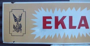 Ekla Brasserie Vandenheuvel - alleen - Emaille plaat -