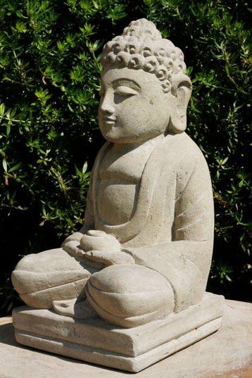 Statua di Buddha Seduto in Pietra – Scultura Balinese – 27